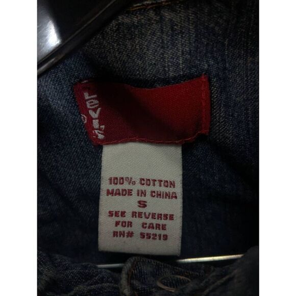 Vintage Levis Light Denim Pearl Snap Yoked Vest S Small - Picture 6 of 7